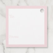 ピンクヴィンテージサンタ，クリスマス フェイバータグ (裏面)