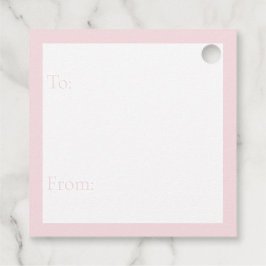 ピンクヴィンテージサンタ，クリスマス フェイバータグ (裏面)