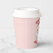 ピンクヴィンテージサンタ「ステイメリーアンドブライト」クリスマス 紙コップ (右)