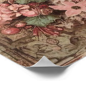 ピンクヴィンテージサンタ ポスター (角)