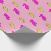 ピンクヴィンテージシューズ流行 ラッピングペーパー (角)