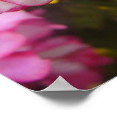 ピンクヴィンテージゼラニウムガーデン花ラブポスター ポスター (角)