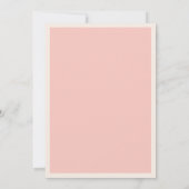 ピンクヴィンテージタイポグラフィベビーシャワー 招待状 (裏面)