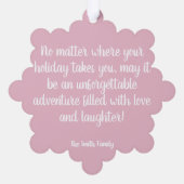 ピンクヴィンテージバナゴンオーナメント オーナメントカード (裏面)