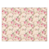 ピンクヴィンテージバラの花柄（中）  テーブルクロス (正面(横))