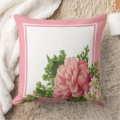 ピンクヴィンテージバラピンクベッドルームアクセントピロー クッション (ブランケット)