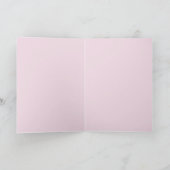 ピンクヴィンテージバラフラワーフローラ誕生日カードムーム カード (内部)