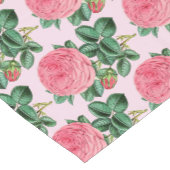ピンクヴィンテージバラ植物学 ショートテーブルランナー (コーナー)