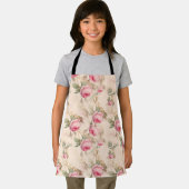 ピンクヴィンテージバラ花柄 エプロン (インサイチュ)