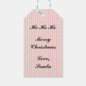 ピンクヴィンテージビクトリアンサンタクロースバラ ギフトタグ (裏面)