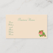 ピンクヴィンテージフェミニンバラ名刺 名刺 (裏面)