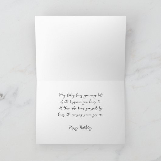 ピンクヴィンテージフラワーズフレンド誕生日カード カード (内部)