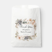 ピンクヴィンテージフローラガールベビーシャワー フェイバーバッグ (正面)