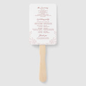 ピンクヴィンテージフローリッシュモノグラム結婚式 プログラム ハンドファン (裏面)