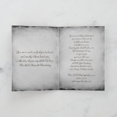 ピンクヴィンテージブックカバーゴシック結婚式招待状 招待状 (内部)