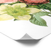 ピンクヴィンテージブーケ ポスター (角)