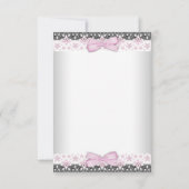 ピンクヴィンテージベビーガールありがとう サンキューカード (裏面)