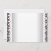 ピンクヴィンテージベビーガールありがとう サンキューカード (裏面)