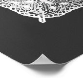 ピンクヴィンテージベビーガールプリンセス ポスター (角)