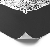 ピンクヴィンテージベビーガールプリンセス ポスター (角)