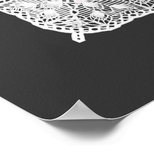 ピンクヴィンテージベビーガールプリンセス ポスター (角)