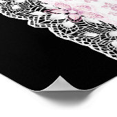 ピンクヴィンテージベビーガールプリンセス ポスター (角)