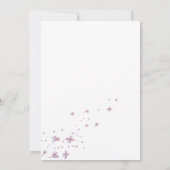 ピンクヴィンテージベビーキャリッジベビーシャワー 招待状 (裏面)