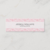 ピンクヴィンテージペイズリーレースウェディングプランナー スキニー名刺 (正面)