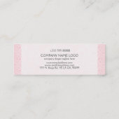 ピンクヴィンテージペイズリーレースウェディングプランナー スキニー名刺 (裏面)