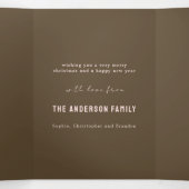 ピンクヴィンテージメリークリスマスマルチフォト 三つ折りクリスマスカード (内部中)