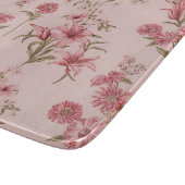 ピンクヴィンテージユリフローラコテージコア カッティングボード (角)