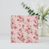 ピンクヴィンテージユリフローラコテージコア カード (スタンド正面)