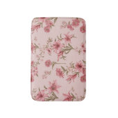 ピンクヴィンテージユリフローラコテージコア バスマット (正面縦)