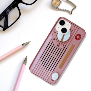 ピンクヴィンテージラジオ Case-Mate iPhone 14ケース