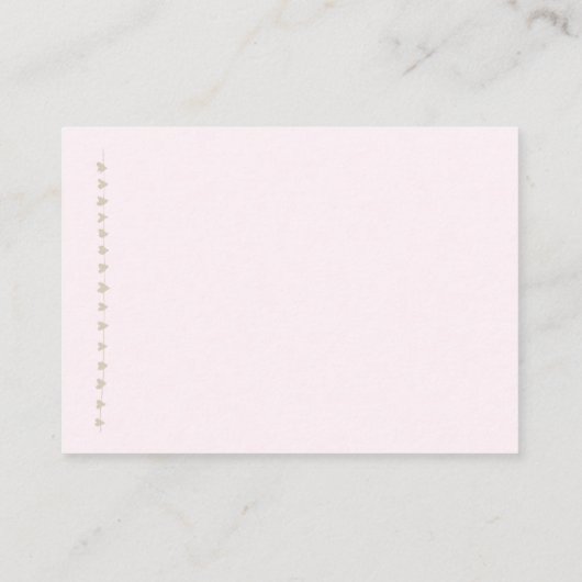 ピンクヴィンテージロッキングホース女性のカーボーイベビーシャワー エンクロージャーカード (裏面)