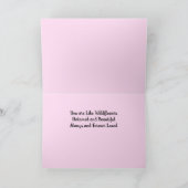 ピンクヴィンテージワイルドフラワーペルソナライズ誕生日 カード (内部)