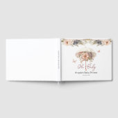 ピンクヴィンテージ傘バタフライベビーシャワー ゲストブック (全面)