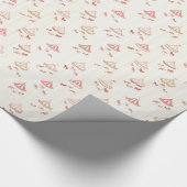 ピンクヴィンテージ回転木馬包装紙 ラッピングペーパー (角)