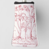 ピンクヴィンテージ植物芸術 ゴルフヘッドカバー (回転90)