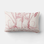 ピンクヴィンテージ植物芸術 ランバークッション (裏面)