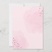 ピンクヴィンテージ水彩フローラ 招待状 (裏面)