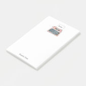 ピンクヴィンテージ水彩植字機 ポストイット (アングル)