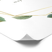 ピンクヴィンテージ結婚バラ ポスター (角)