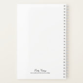 ピンクヴィンテージ花花束名ノートブック ノートブック (裏面)