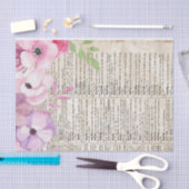 ピンクヴィンテージ辞書の切り離しページ 薄葉紙 (クラフト)