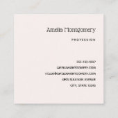 ピンクヴィンテージ農家トラック スクエア名刺 (裏面)