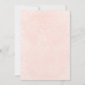 ピンクヴィンテージ雪だるまガール冬1st誕生日 招待状 (裏面)