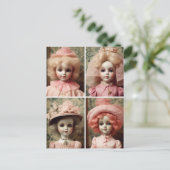 ピンクヴィンテージ4体 ポストカード (スタンド正面)