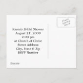 ピンクヴィンテージPC招待状 インビテーションポストカード (裏面)