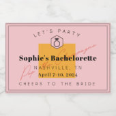 ピンクヴェーブバチェロレッテミニシャンパンラベル スパークリングワインラベル (シングルラベル)